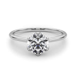 LUMEO Tulip Round Solitaire Engagement Ring 