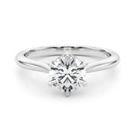 LUMEO Round Solitaire Diamond Engagement Ring Set in Platinum 