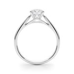 LUMEO Round Solitaire Diamond Engagement Ring Side View in Platinum 