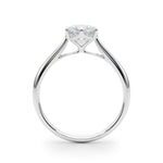 LUMEO Round Solitaire Diamond Engagement Ring Side View in Platinum 