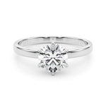LUMEO Round Solitaire Diamond Engagement Ring Set in Platinum 