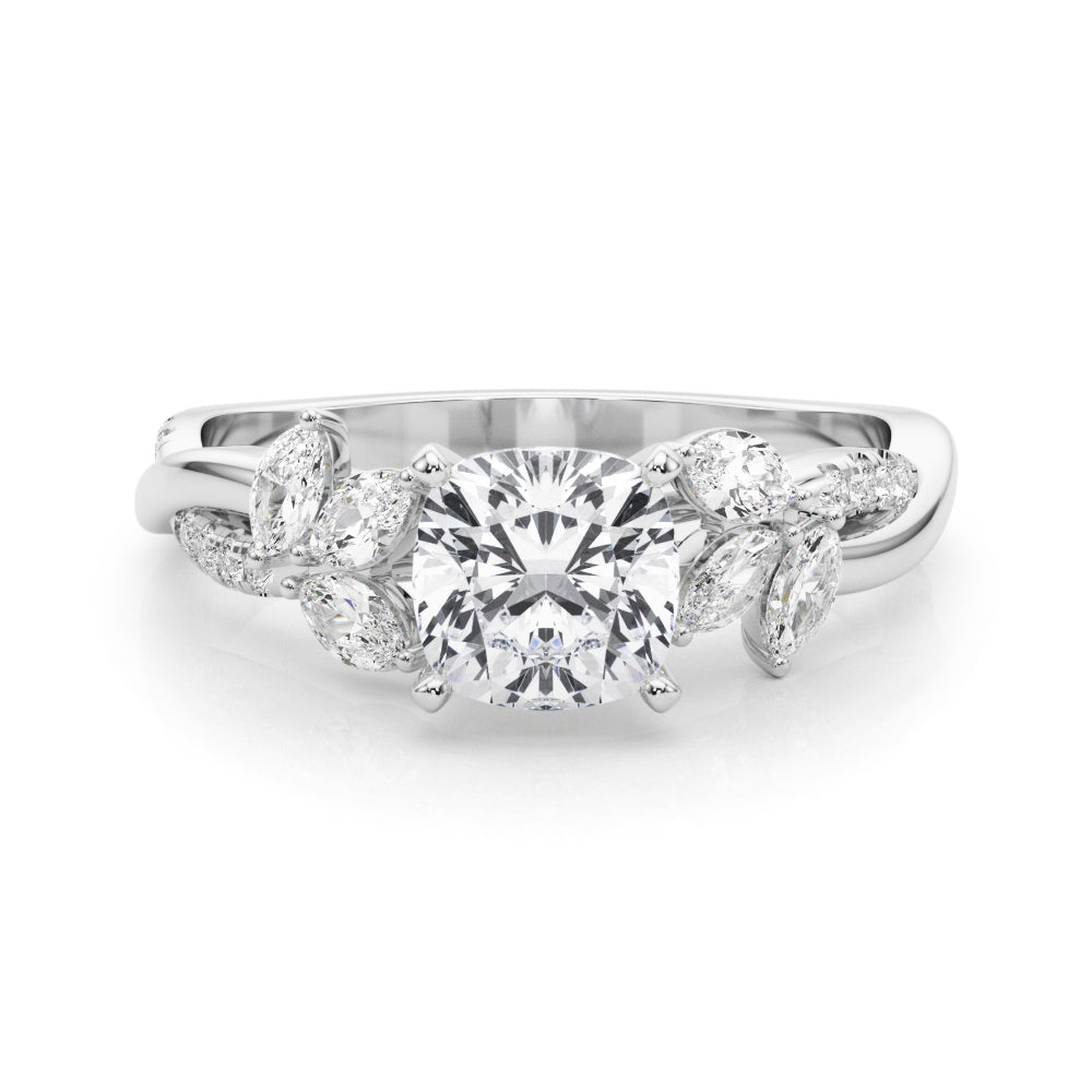 LUMEO Marquise Solitaire Diamond Engagement Ring Set in Platinum 