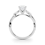 LUMEO Marquise Solitaire Diamond Engagement Ring Side View in Platinum 