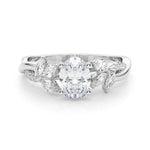 LUMEO Princess Solitaire Diamond Engagement Ring Set in Platinum 