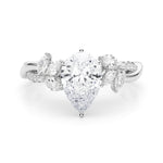LUMEO Cushion Solitaire Diamond Engagement Ring Set in Platinum 