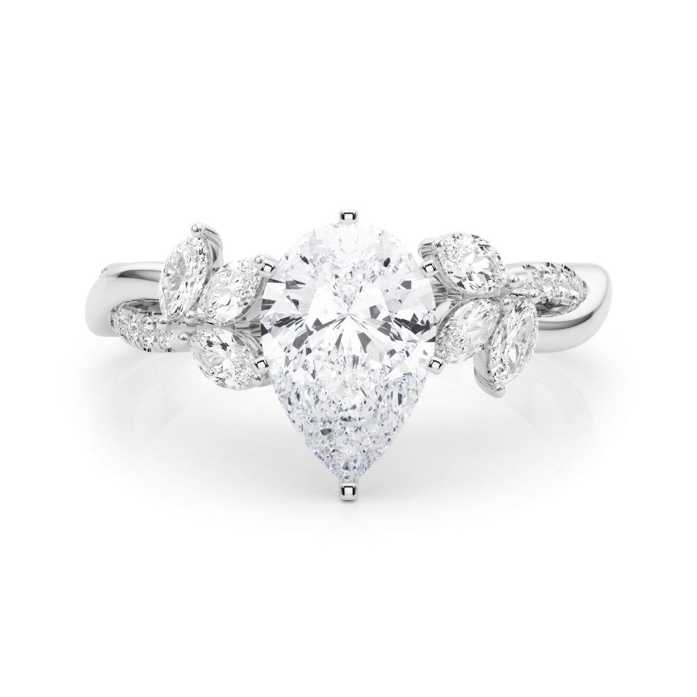 LUMEO Cushion Solitaire Diamond Engagement Ring Set in Platinum 