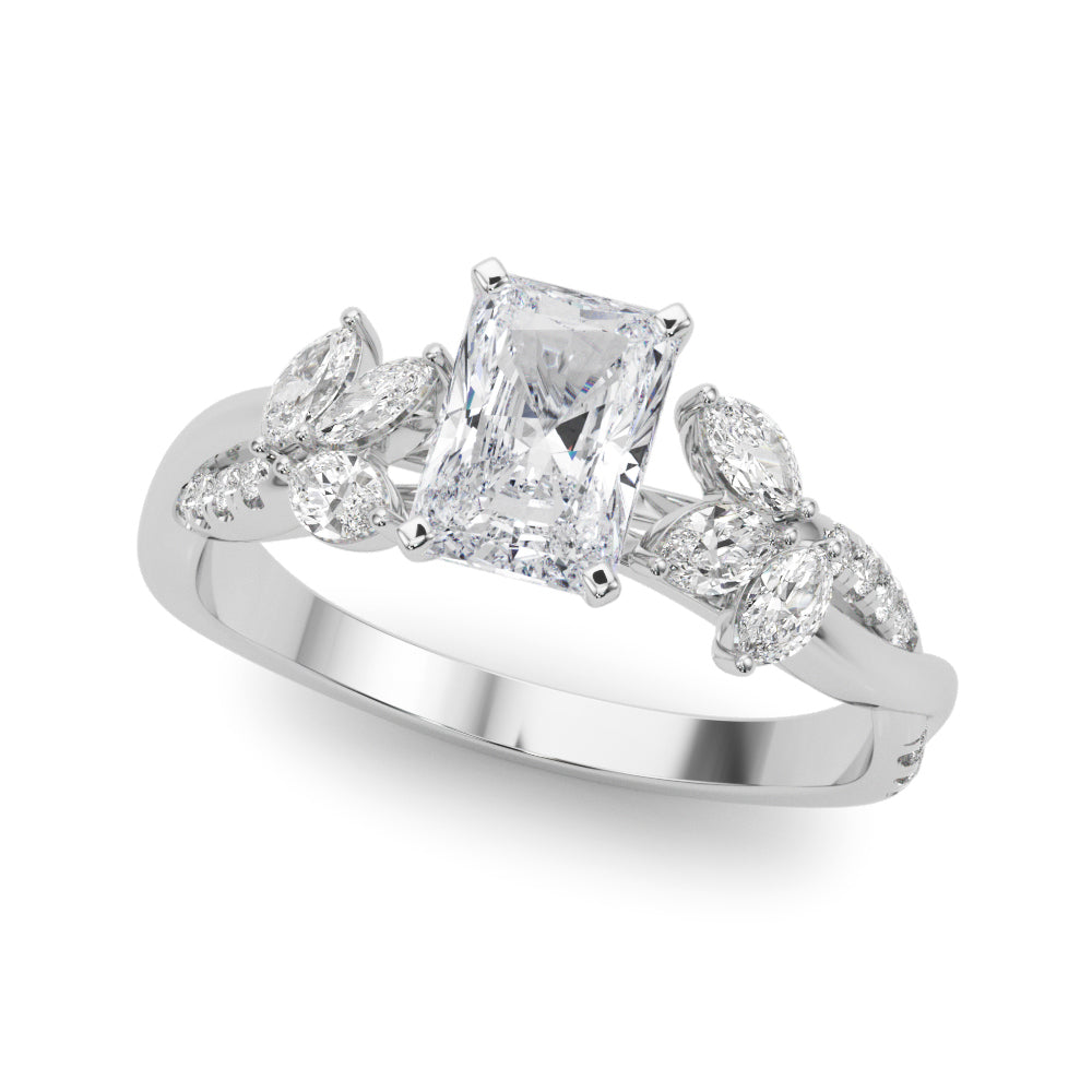 LUMEO Oval Solitaire Diamond Engagement Ring Front View in Platinum #platinum