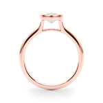 LUMEO Marquise Bezel Diamond Engagement Ring Side View in 18k Solid Rose Gold 