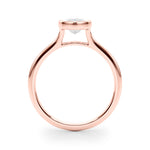 Marquise Bezel Diamond Engagement Ring Side View in 18k Solid Rose Gold 