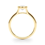 Marquise Bezel Diamond Engagement Ring Side View in 18k Solid Yellow Gold 