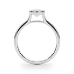 LUMEO Marquise Bezel Diamond Engagement Ring Side View in Platinum 