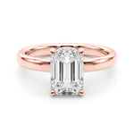 LUMEO Oval Hidden Halo Diamond Engagement Ring in Platinum in 18k Solid Rose Gold 
