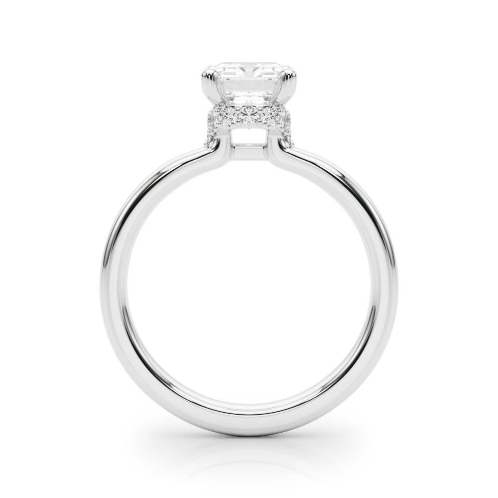 LUMEO Oval Hidden Halo Diamond Engagement Ring in Platinum 