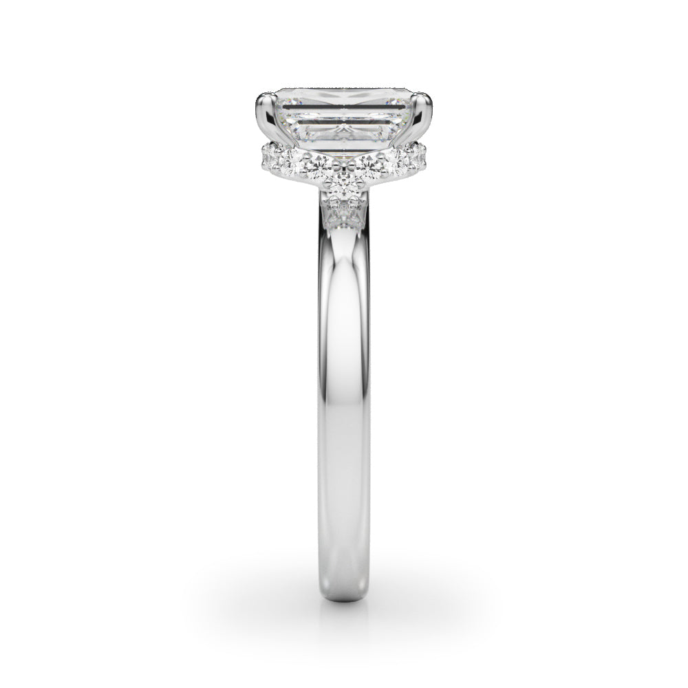 LUMEO Oval Hidden Halo Diamond Engagement Ring in Platinum 