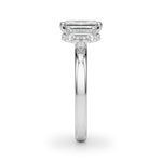 LUMEO Oval Hidden Halo Diamond Engagement Ring in Platinum 