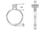LUMEO Oval Hidden Halo Diamond Engagement Ring Specs
