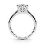 LUMEO Round Solitaire Diamond Engagement Ring Side View in Platinum 
