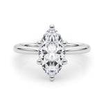 LUMEO Marquise Solitaire Diamond Engagement Ring Set in Platinum 