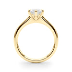 LUMEO Marquise Solitaire Diamond Engagement Ring Side View in 18k Solid Yellow Gold 