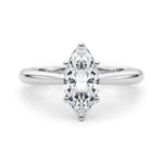 LUMEO Marquise Solitaire Diamond Engagement Ring Set in Platinum 