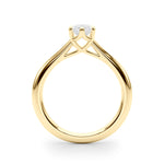 LUMEO Marquise Solitaire Diamond Engagement Ring Side View in 18k Solid Yellow Gold 