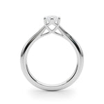 LUMEO Marquise Solitaire Diamond Engagement Ring Side View in Platinum 