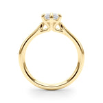 LUMEO Marquise Solitaire Diamond Engagement Ring Side View in 18k Solid Yellow Gold 