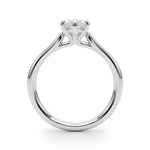 LUMEO Marquise Solitaire Diamond Engagement Ring Side View in Platinum 