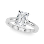 LUMEO Emerald Solitaire Engagement Ring 