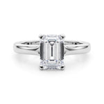 LUMEO Emerald Solitaire Engagement Ring 
