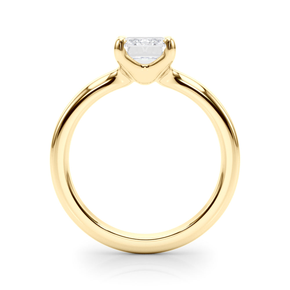 LUMEO Emerald Solitaire Engagement Ring 