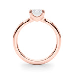 LUMEO Emerald Solitaire Engagement Ring 
