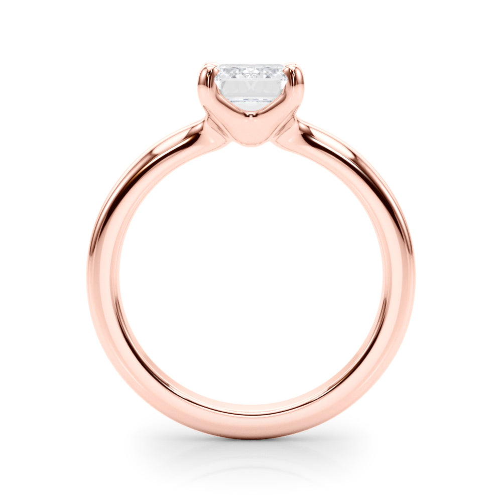 LUMEO Emerald Solitaire Engagement Ring 