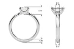 LUMEO Emerald Solitaire Engagement Ring 