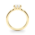 LUMEO Pear Solitaire Diamond Engagement Ring Side View in 18k Solid Yellow Gold 