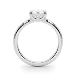LUMEO Pear Solitaire Diamond Engagement Ring Side View in Platinum 