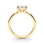 LUMEO Marquise Solitaire Diamond Engagement Ring Side View in 18k Solid Yellow Gold 