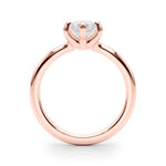 LUMEO Marquise Solitaire Diamond Engagement Ring Side View in 18k Solid Rose Gold 