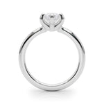 LUMEO Marquise Solitaire Diamond Engagement Ring Side View in Platinum 