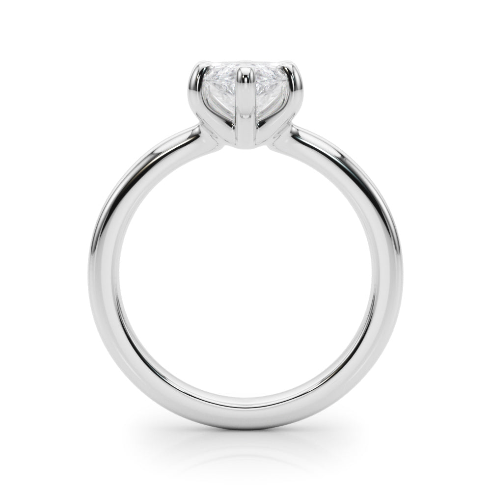 LUMEO Marquise Solitaire Diamond Engagement Ring Side View in Platinum 