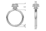 LUMEO Halle Double Hidden Halo Diamond Engagement Ring specs