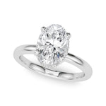 LUMEO Oval Hidden Halo Engagement Ring 