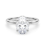 LUMEO Oval Hidden Halo Engagement Ring 