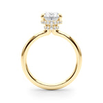 LUMEO Oval Hidden Halo Engagement Ring 