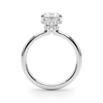 LUMEO Oval Hidden Halo Engagement Ring 