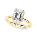 LUMEO Emerald Hidden Halo Engagement Ring 