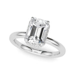 LUMEO Emerald Hidden Halo Engagement Ring 