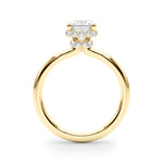 LUMEO Emerald Hidden Halo Engagement Ring 