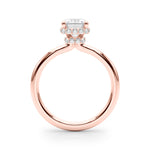 LUMEO Emerald Hidden Halo Engagement Ring 