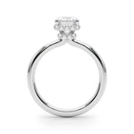 LUMEO Emerald Hidden Halo Engagement Ring 